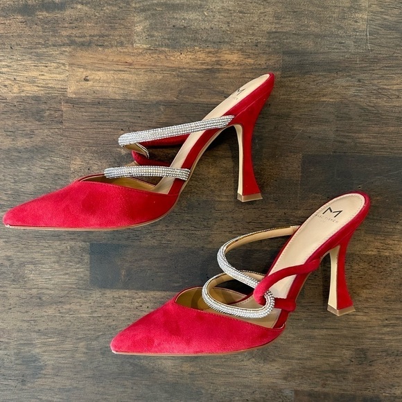 Marc Fisher Red Strappy Heels - Picture 5 of 7